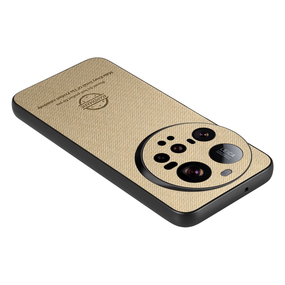 Crafted gelový obal s umělou kůží na Xiaomi 15 Ultra - khaki