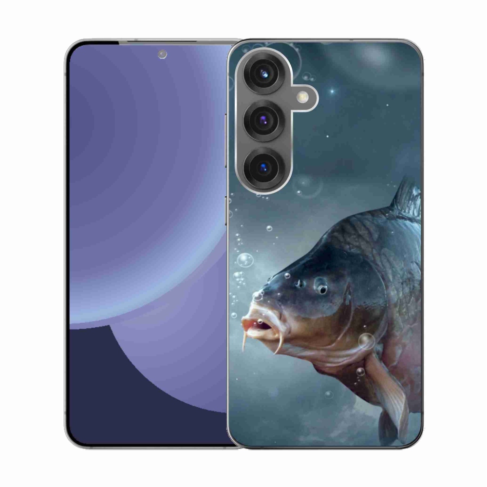 Gelový kryt mmCase na Samsung Galaxy S25 - kapr a bublinky