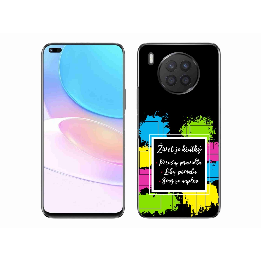 Gelový kryt mmCase na Honor 50 Lite - citát 5 černé pozadí
