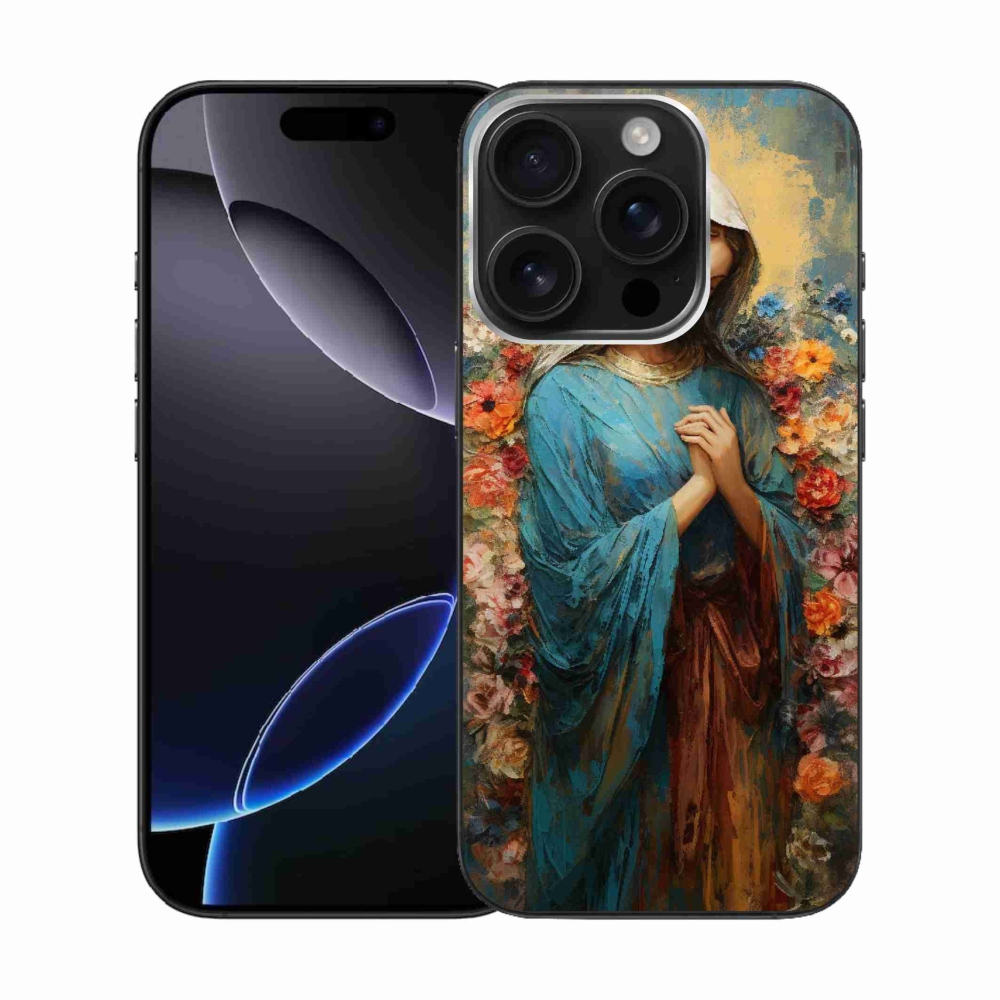 Gelový kryt mmCase na iPhone 16 Pro - svatá žena