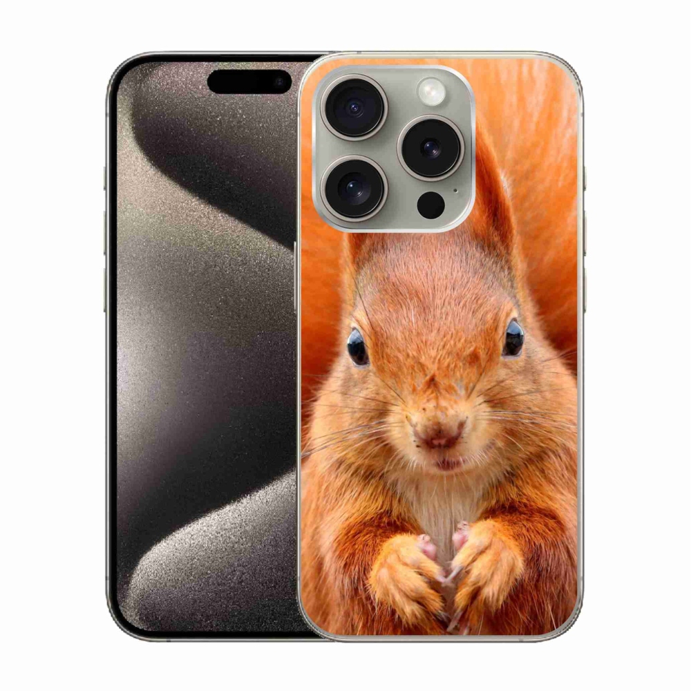 Gelový kryt mmCase na iPhone 15 Pro - veverka