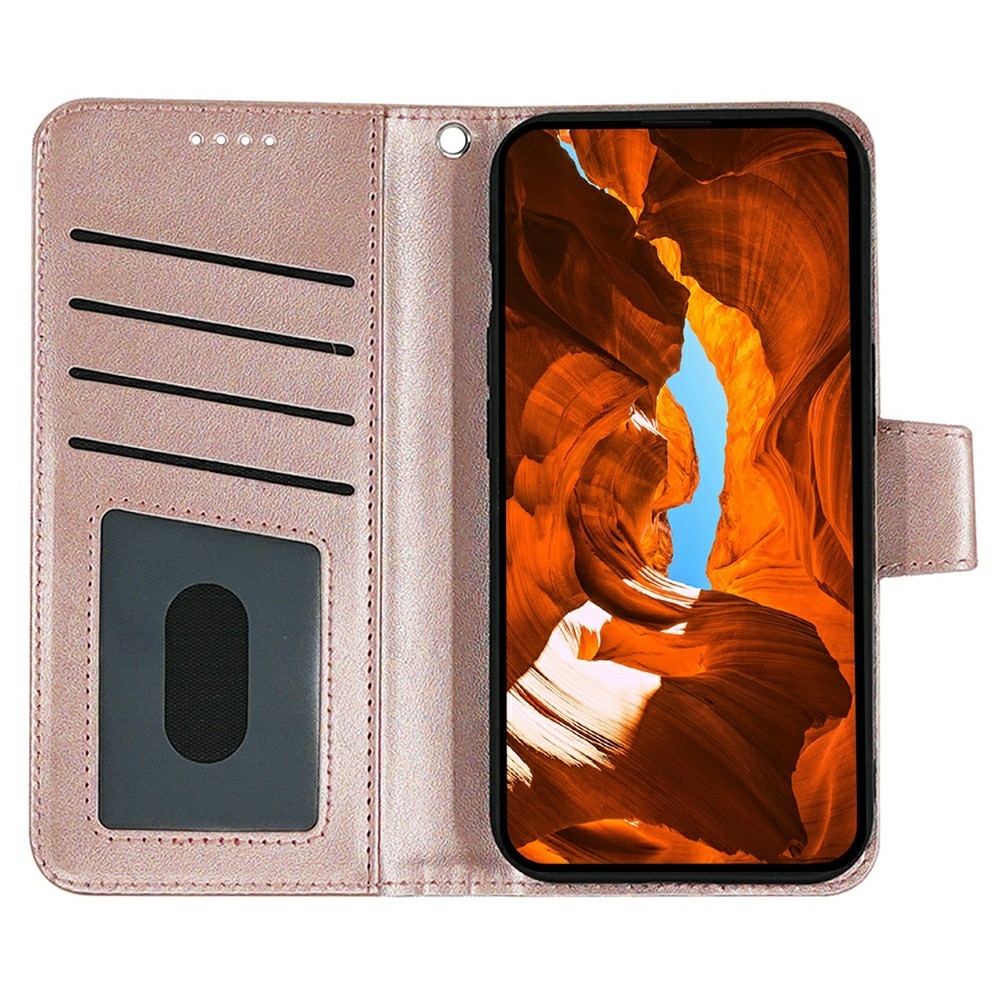 Holder knížkové pouzdro na Xiaomi Redmi 15 5G (169mm) - růžovozlaté