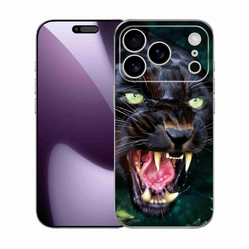 Gelový kryt mmCase na iPhone 17 Pro - rozzuřený černý panter