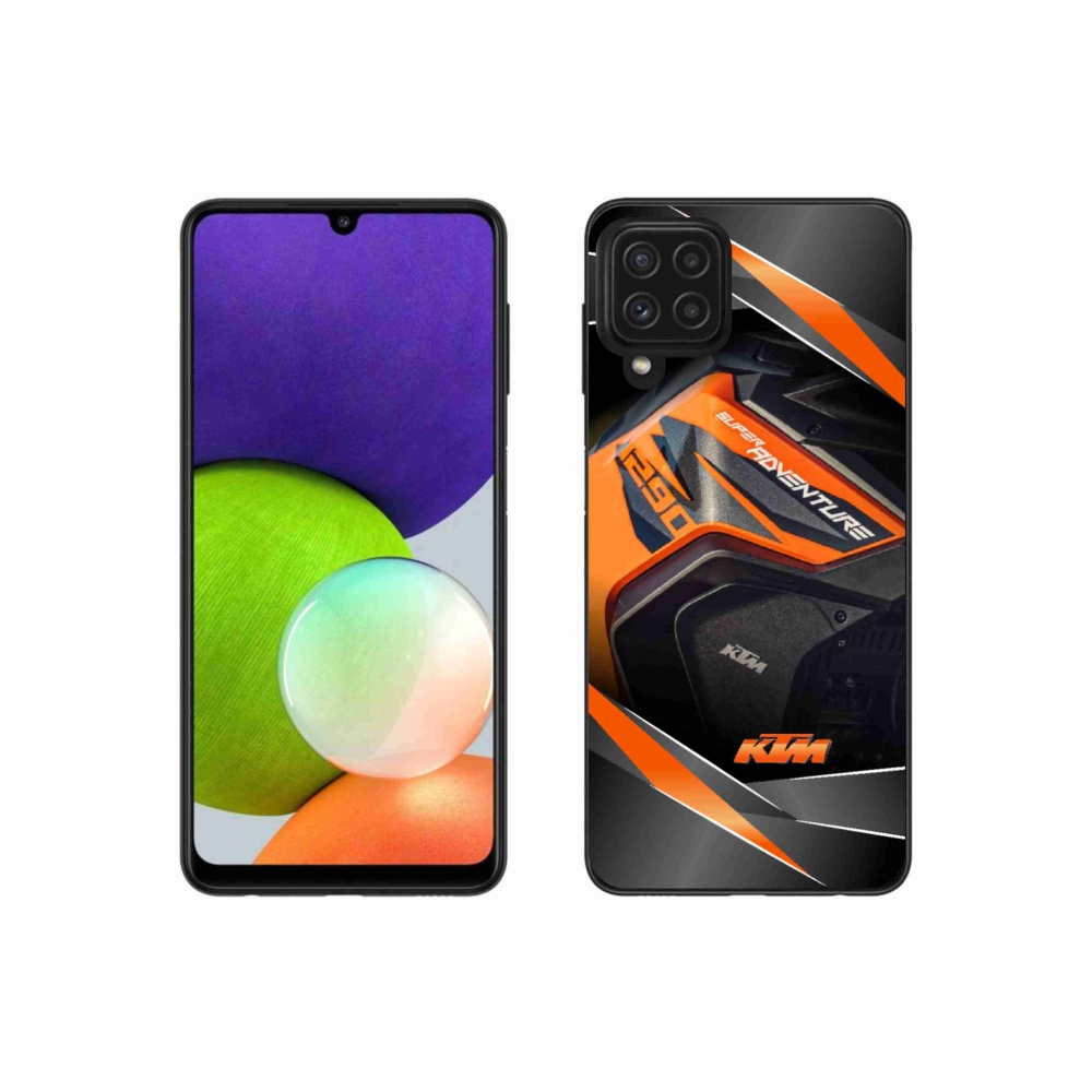Gelový kryt mmCase na Samsung Galaxy A22 4G - motorka ktm