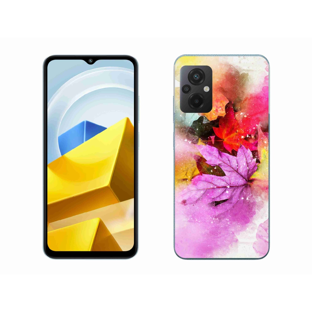 Gelový kryt mmCase na Xiaomi Poco M5 4G - barevné listy