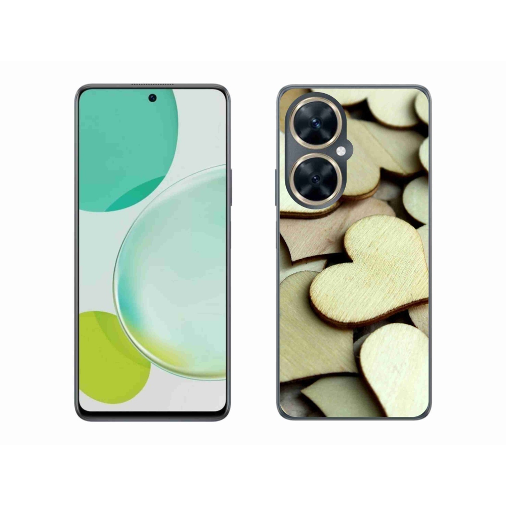 Gelový kryt mmCase na Huawei Nova 11i - dřevěná srdíčka
