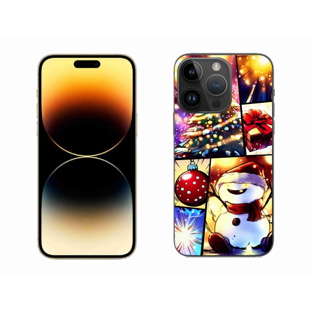 Gelový kryt mmCase na iPhone 14 Pro Max - vánoční motivy 1