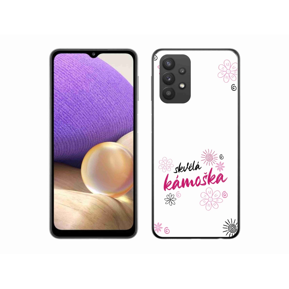 Gelový kryt mmCase na Samsung Galaxy A32 5G - skvělá kámoška bílé pozadí