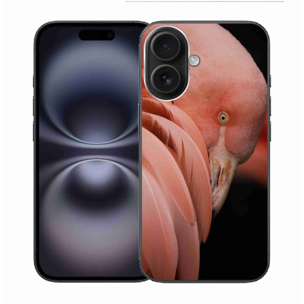 Gelový kryt mmCase na iPhone 16 - plameňák 3
