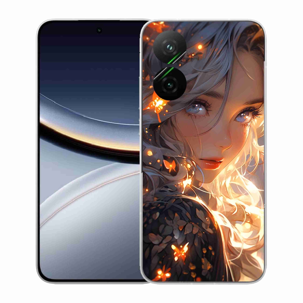 Gelový kryt mmCase na Xiaomi Poco F7 5G - dívka a motýli