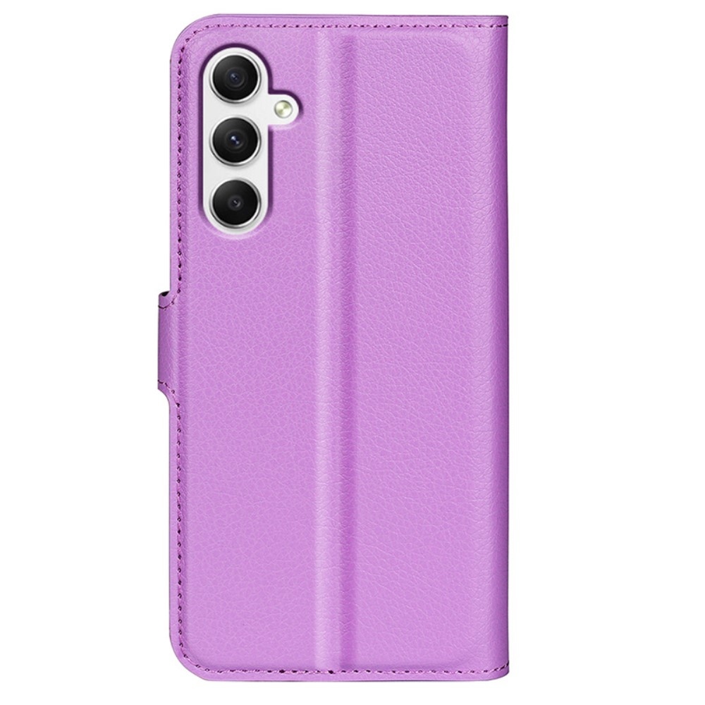 Litchi knížkové pouzdro na Samsung Galaxy A35 5G - fialové