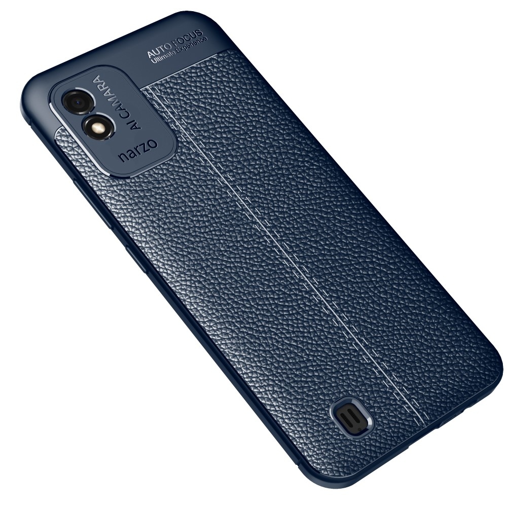 Litchi odolný gelový obal na Realme Narzo 50i - modrý