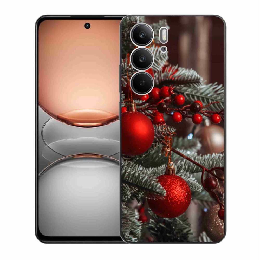 Gelový kryt mmCase na Realme C75 - vánoční ozdoby 2