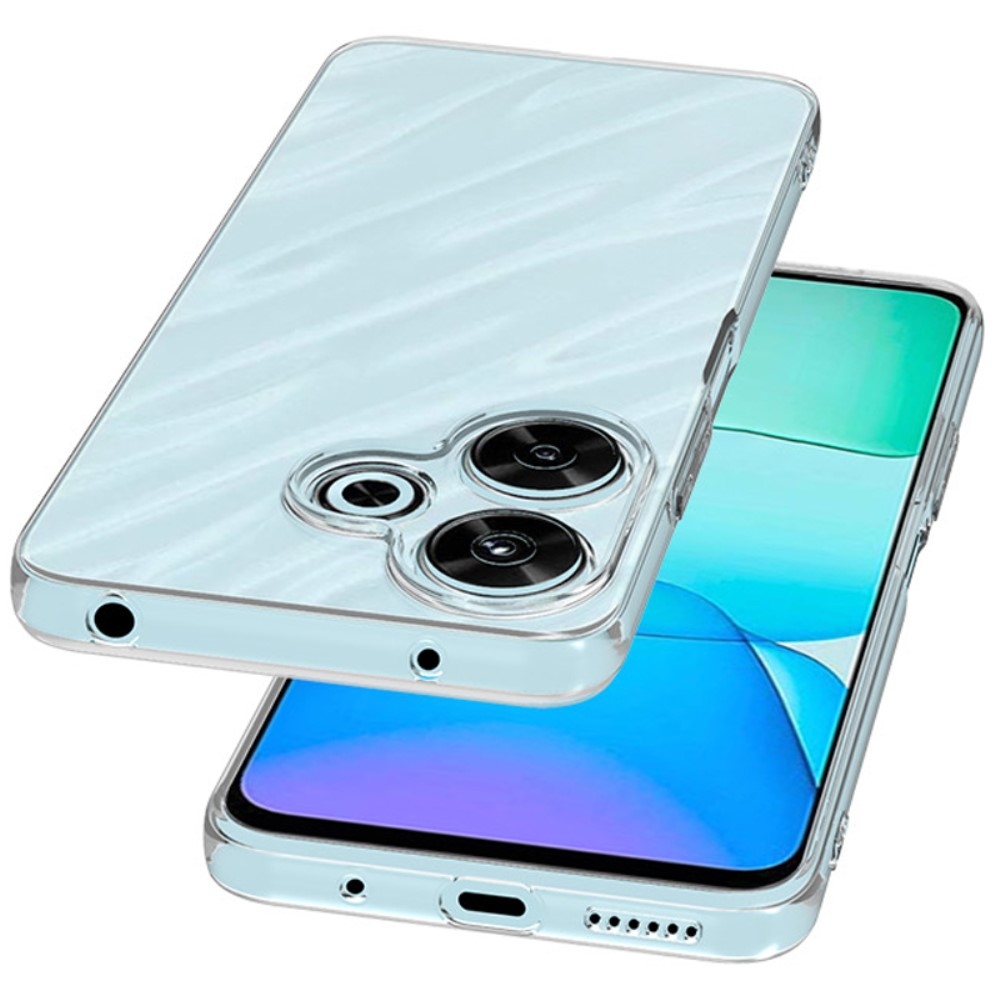 Průhledný gelový obal se zesílenými rohy na Xiaomi Redmi 13 4G/Poco M6 4G - průhledný