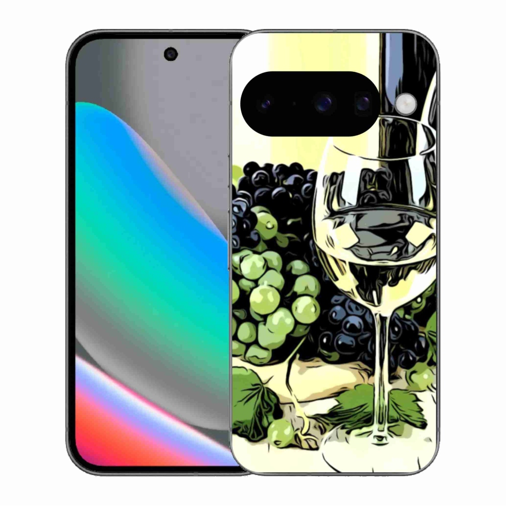 Gelový kryt mmCase na Google Pixel 10 - sklenka vína