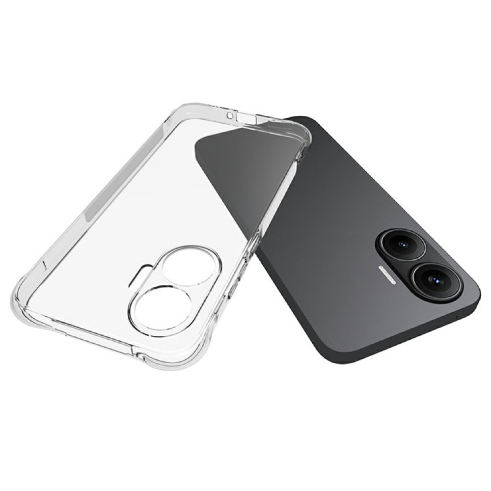 Průhledný gelový obal s vyztuženými rohy na Xiaomi Poco F7 5G