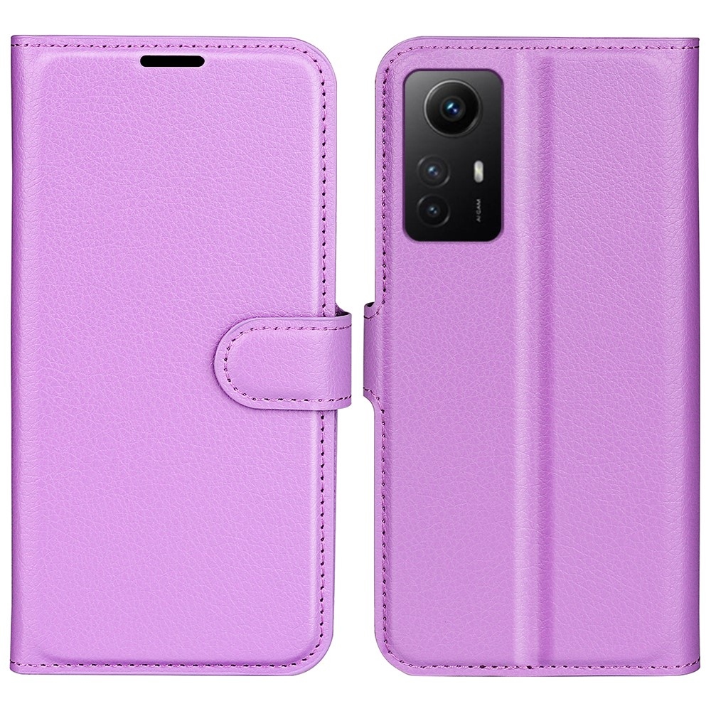 Litchi knížkové pouzdro na Xiaomi Redmi Note 12S - fialové