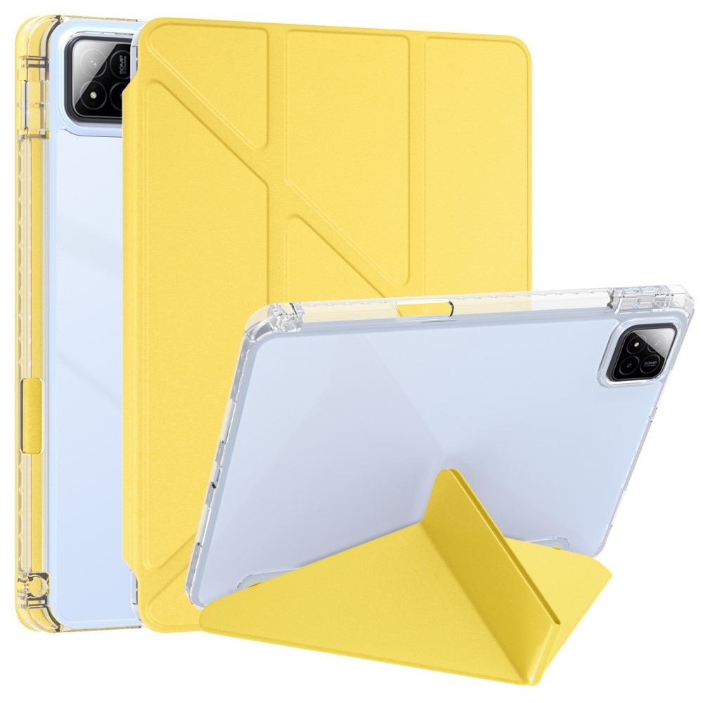Origami chytré polohovací pouzdro na tablet Xiaomi Pad 7/7 Pro - žluté