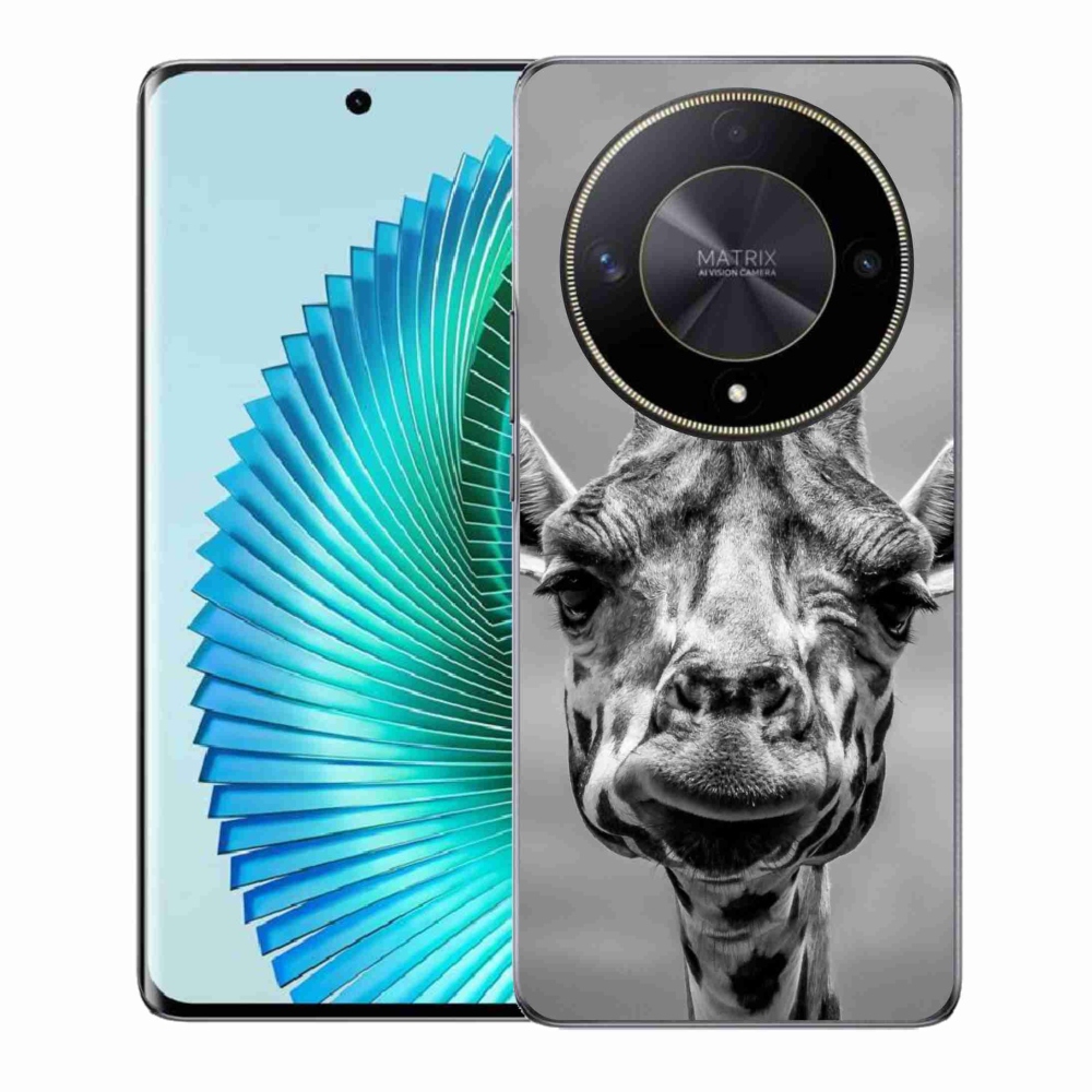 Gelový kryt mmCase na Honor Magic 6 Lite 5G - černobílá žirafa