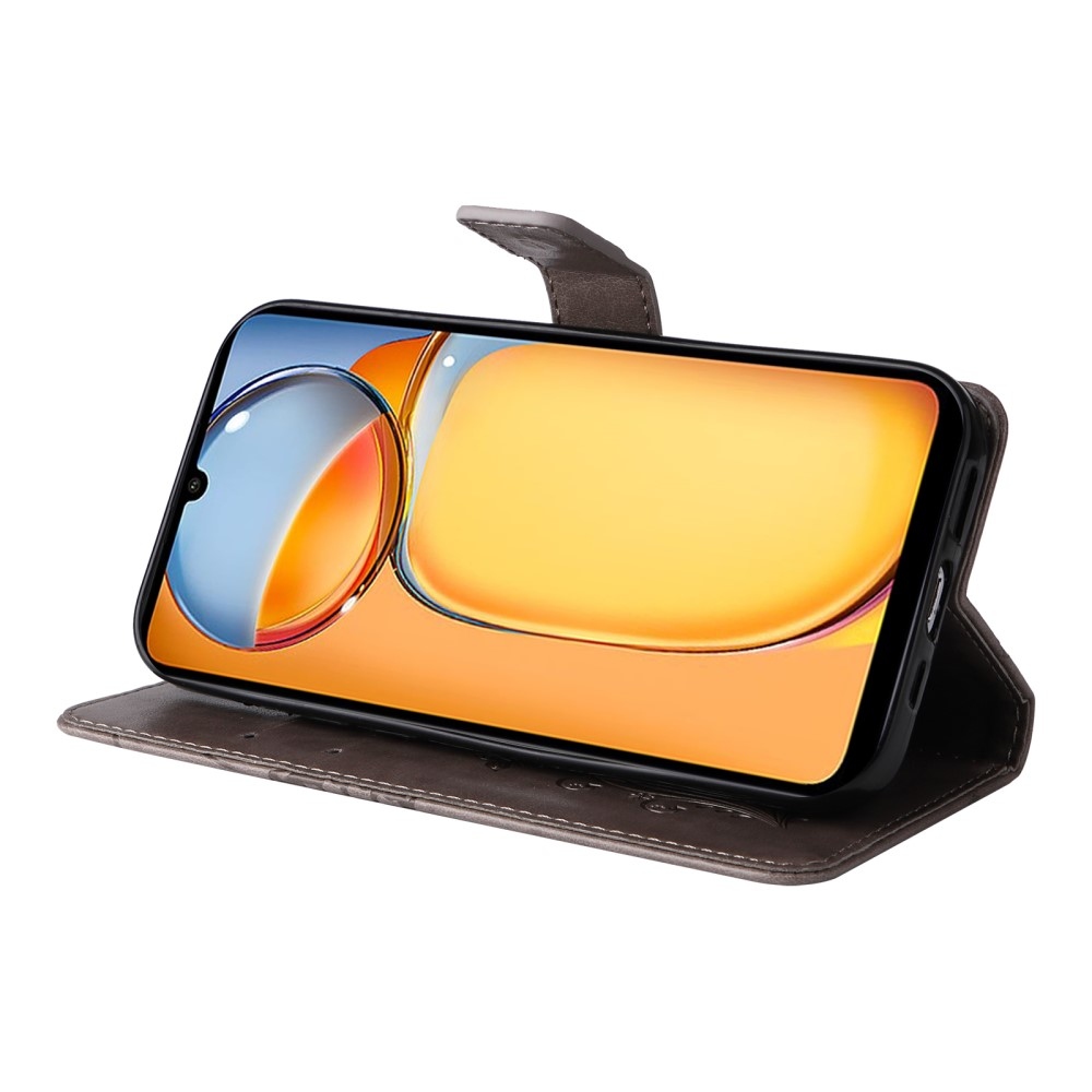Big Butterfly knížkové pouzdro na Xiaomi Poco C65/Redmi 13C - šedé