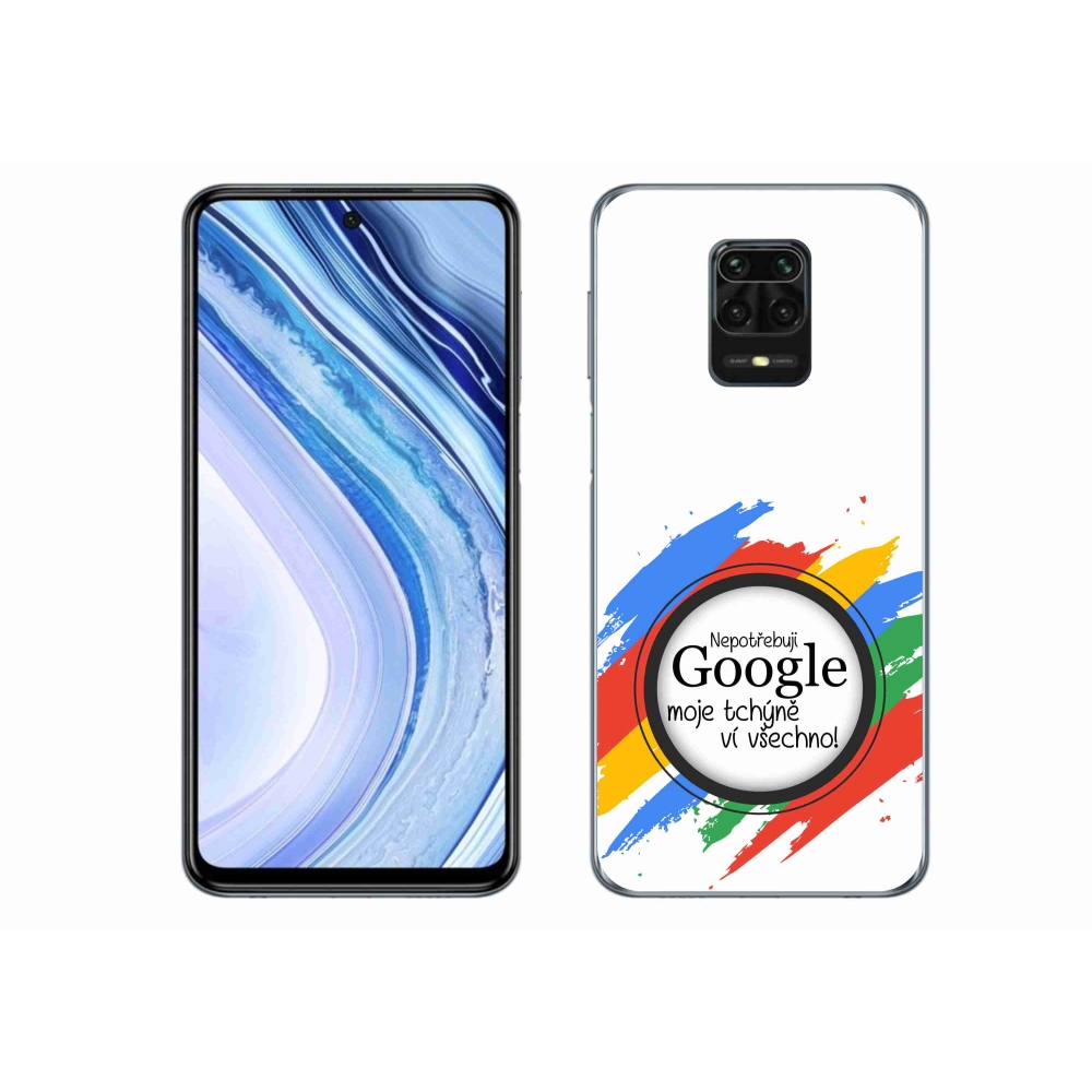 Gelový kryt mmCase na Xiaomi Redmi Note 9 Pro - tchýně ví všechno bílé pozadí