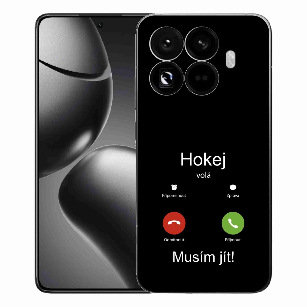 Gelový kryt mmCase na Xiaomi 15T Pro - hokej volá černé pozadí