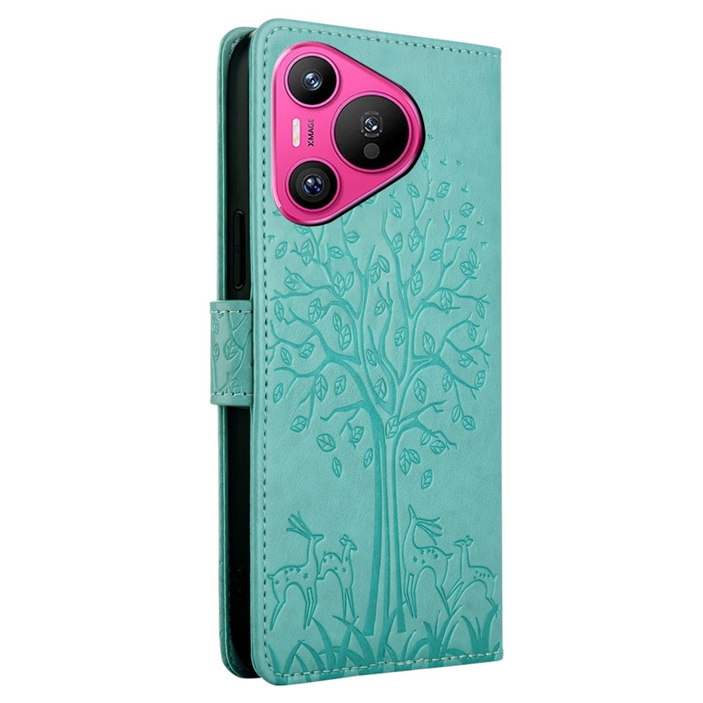 Tree knížkové pouzdro na Huawei Pura 70 - modrozelené