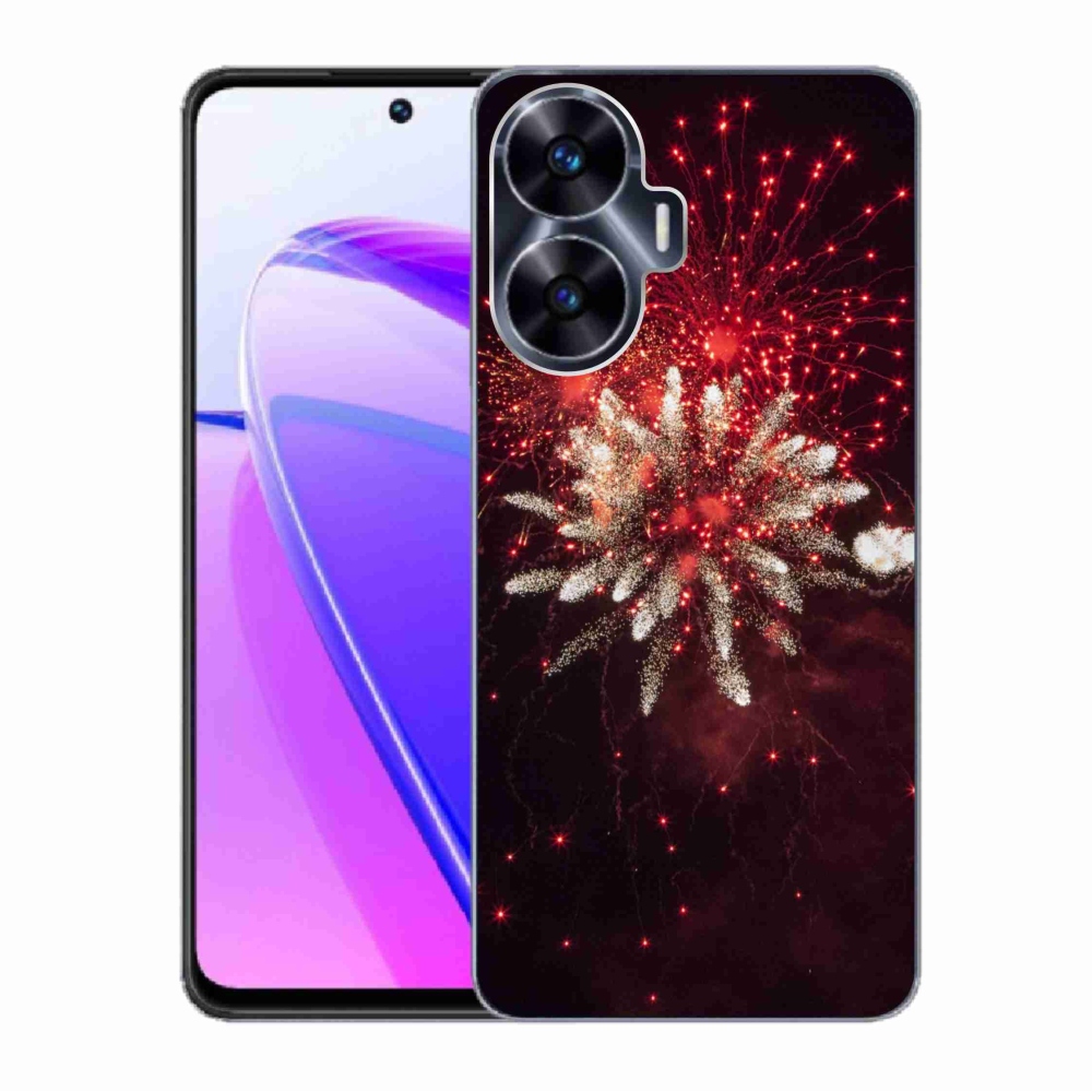 Gelový kryt mmCase na Realme C55 - ohňostroj