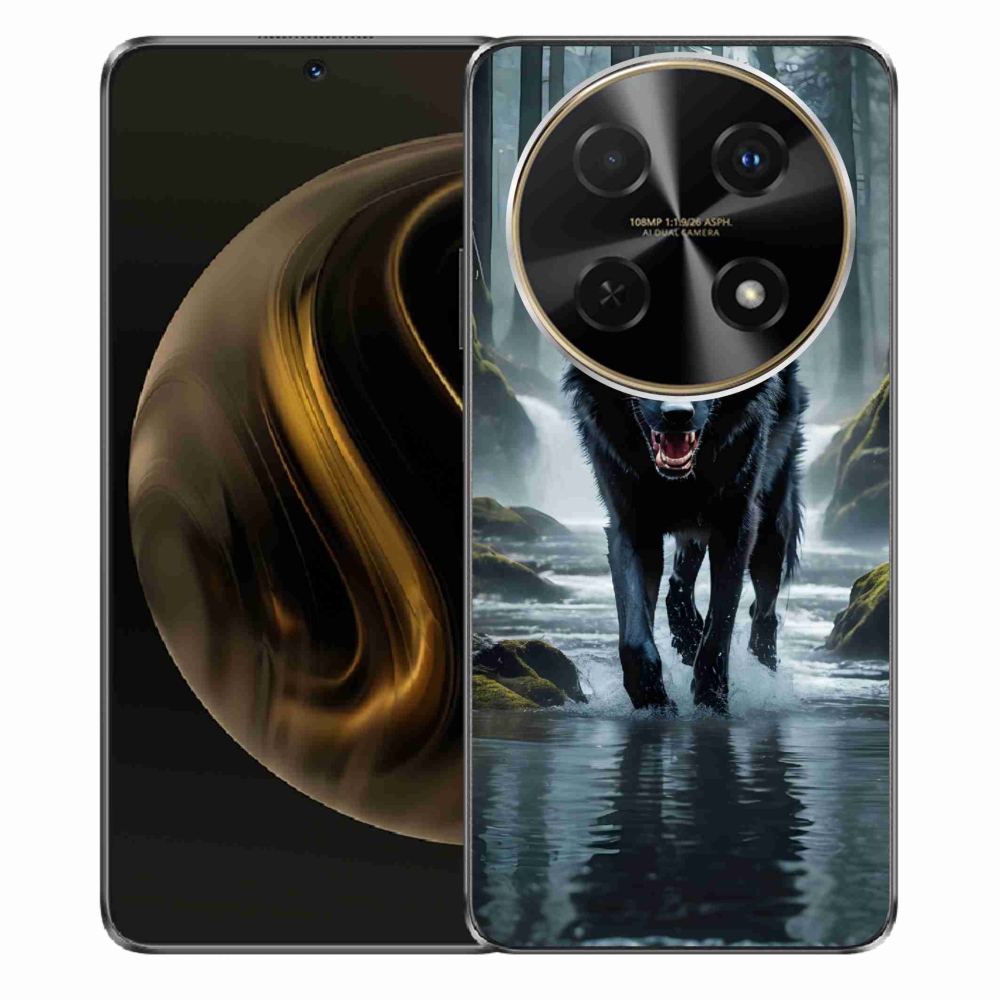 Gelový kryt mmCase na Huawei Nova 12i - černý vlk