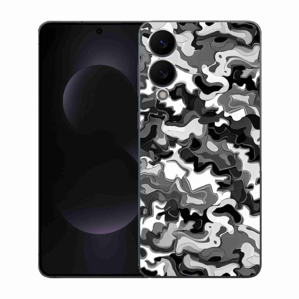 Gelový kryt mmCase na Samsung Galaxy S25 Edge - maskáčový vzor 3