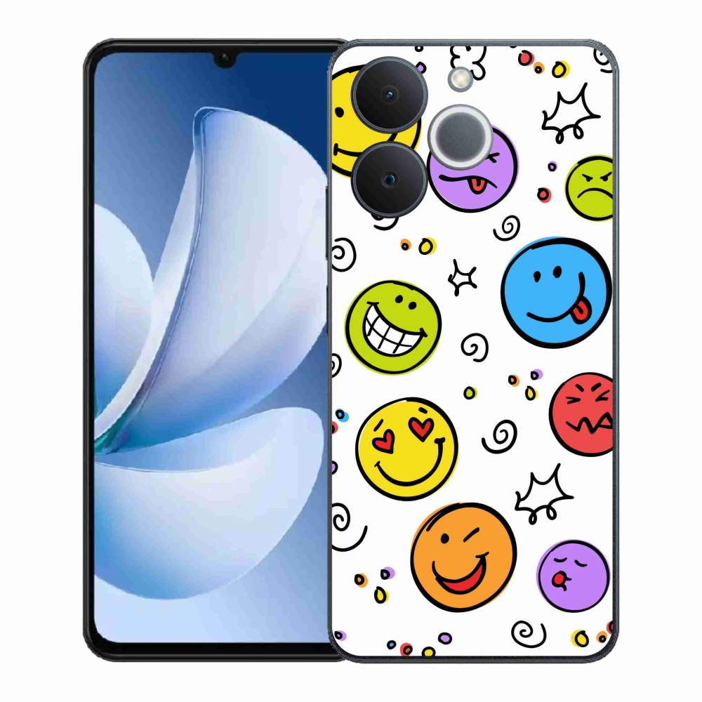 Gelový kryt mmCase na Realme Note 70T - smajlíci