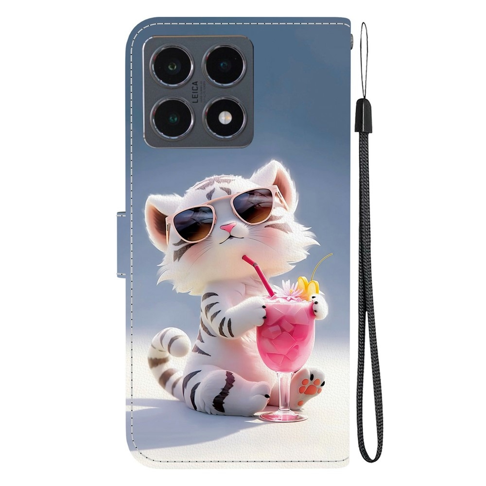 Versatile knížkové pouzdro na Xiaomi 15T - bílý tygřík