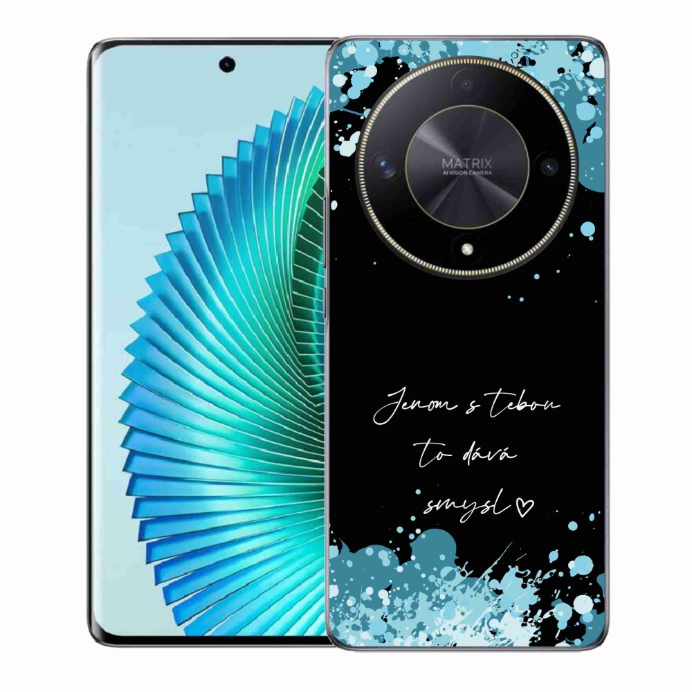 Gelový kryt mmCase na Honor Magic 6 Lite 5G - zamilovaný text černé pozadí