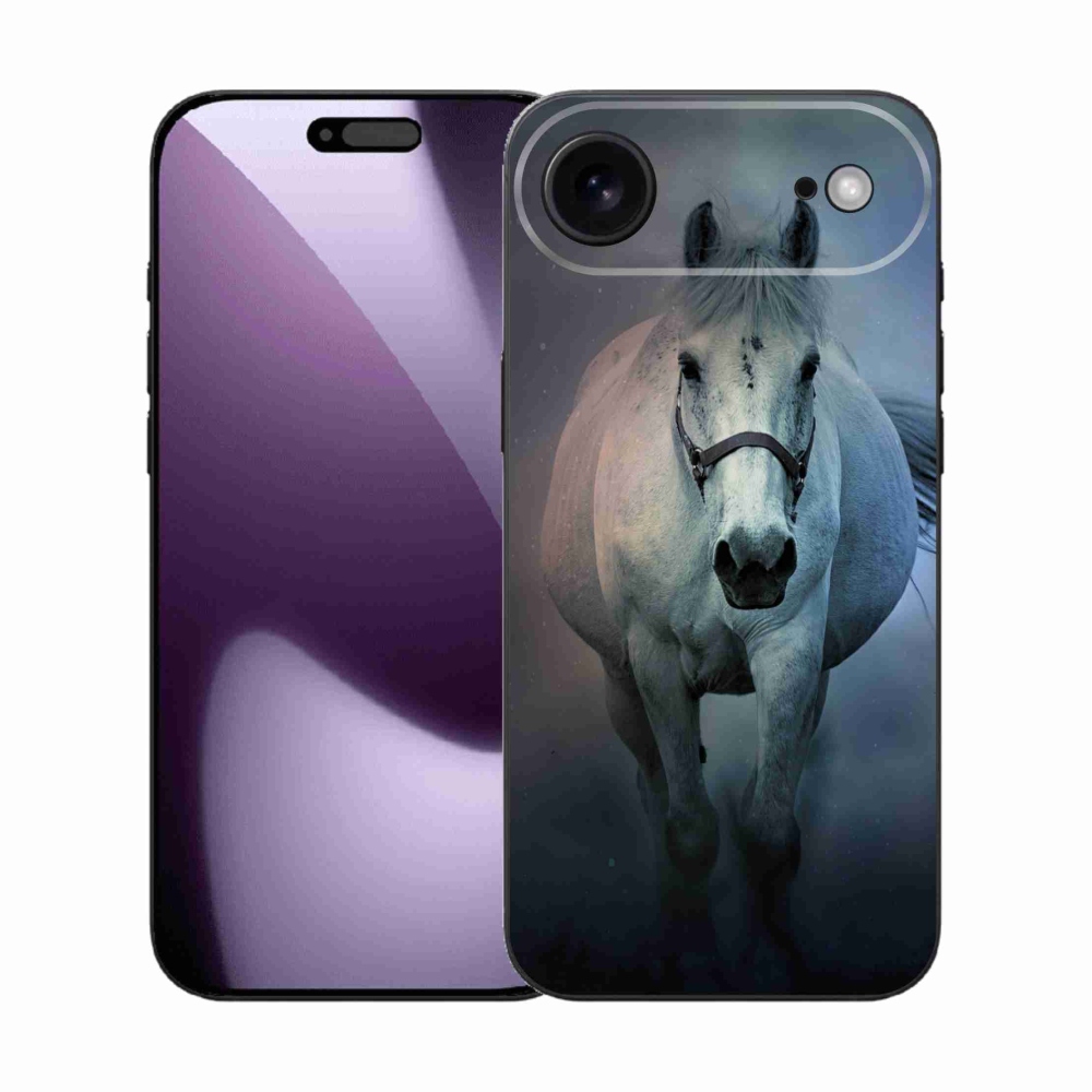 Gelový kryt mmCase na iPhone 17 Air - běžící bílý kůň