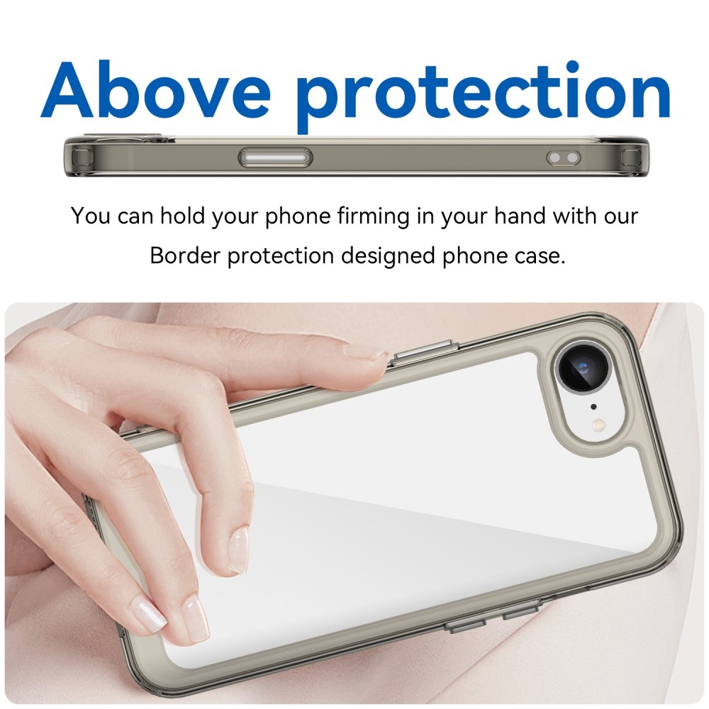 Gelový obal s pevnými zády na iPhone 16e - šedý