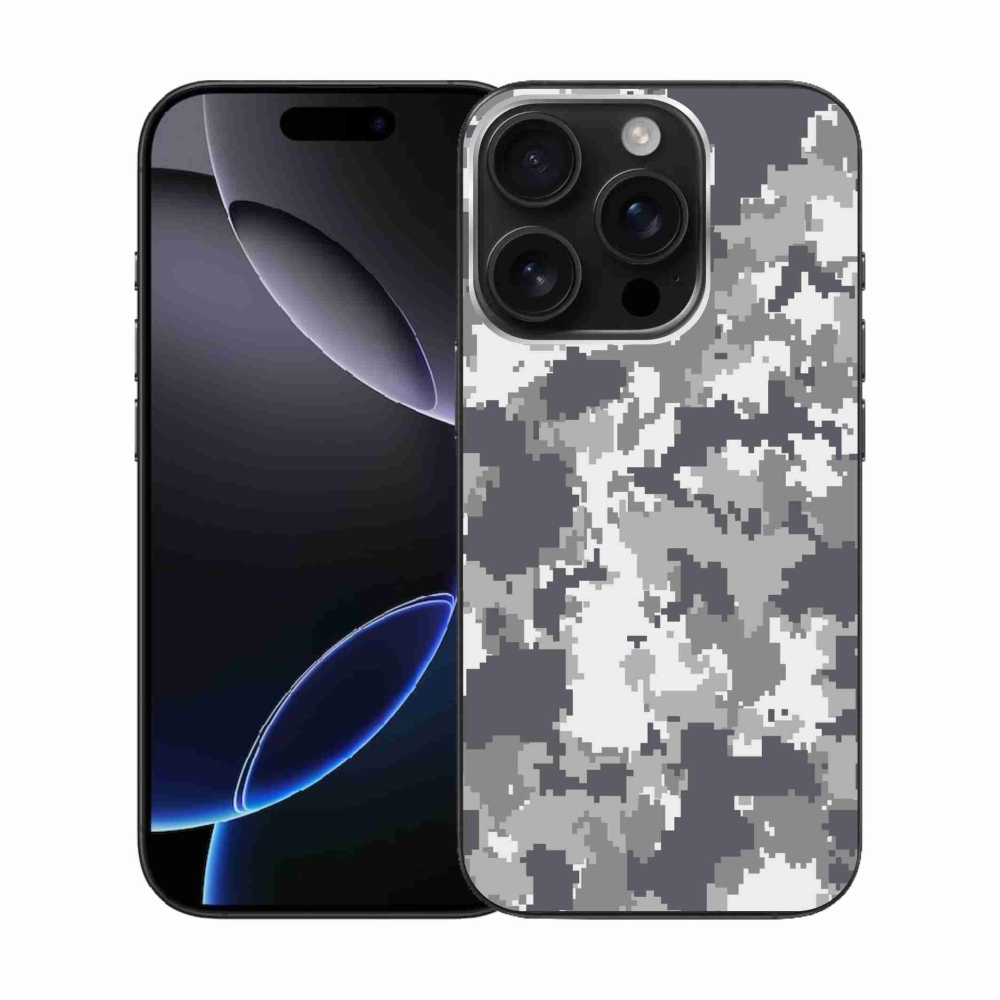 Gelový kryt mmCase na iPhone 16 Pro - maskáčový vzor 2