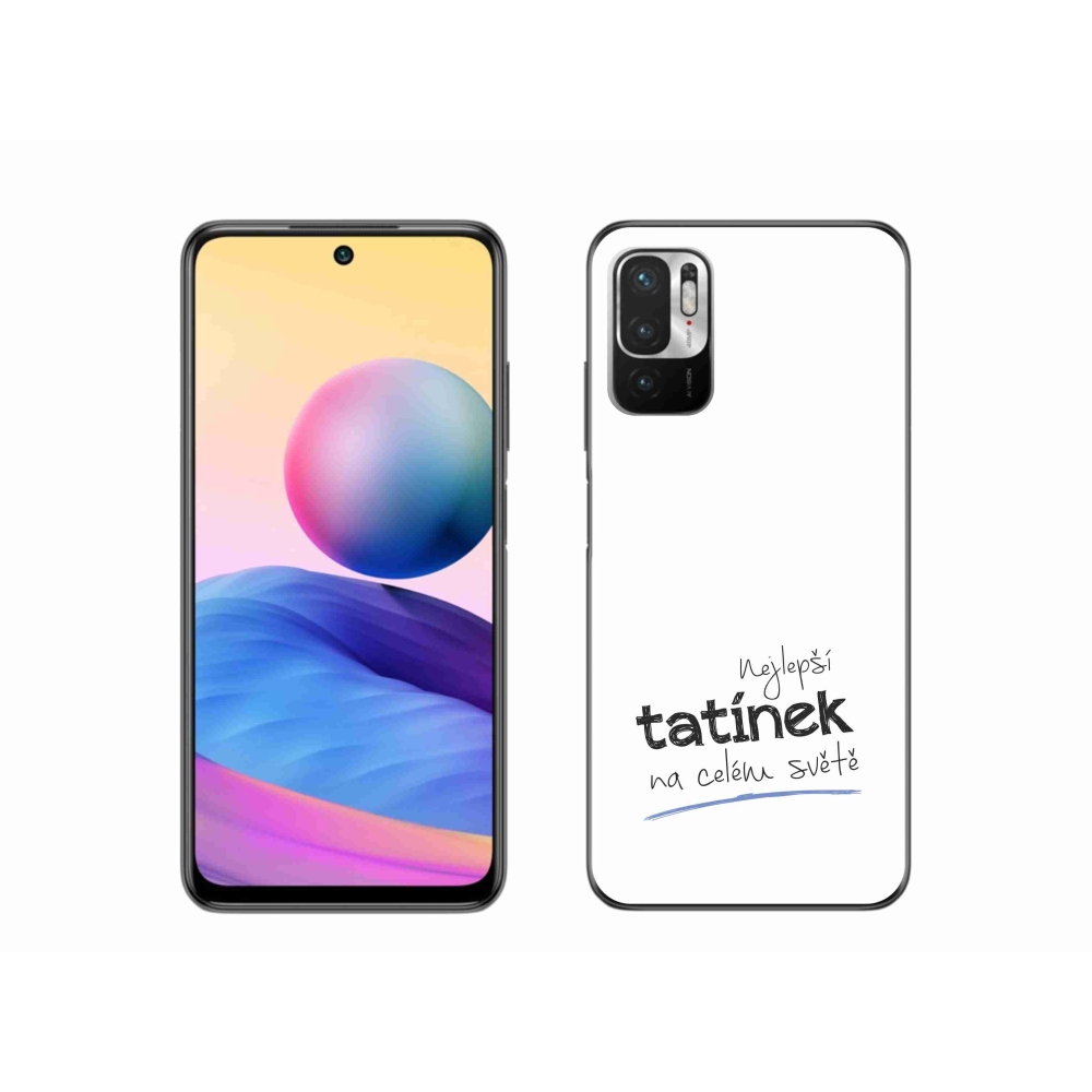 Gelový kryt mmCase na Xiaomi Redmi Note 10 5G - nejlepší tatínek 4 bílé pozadí