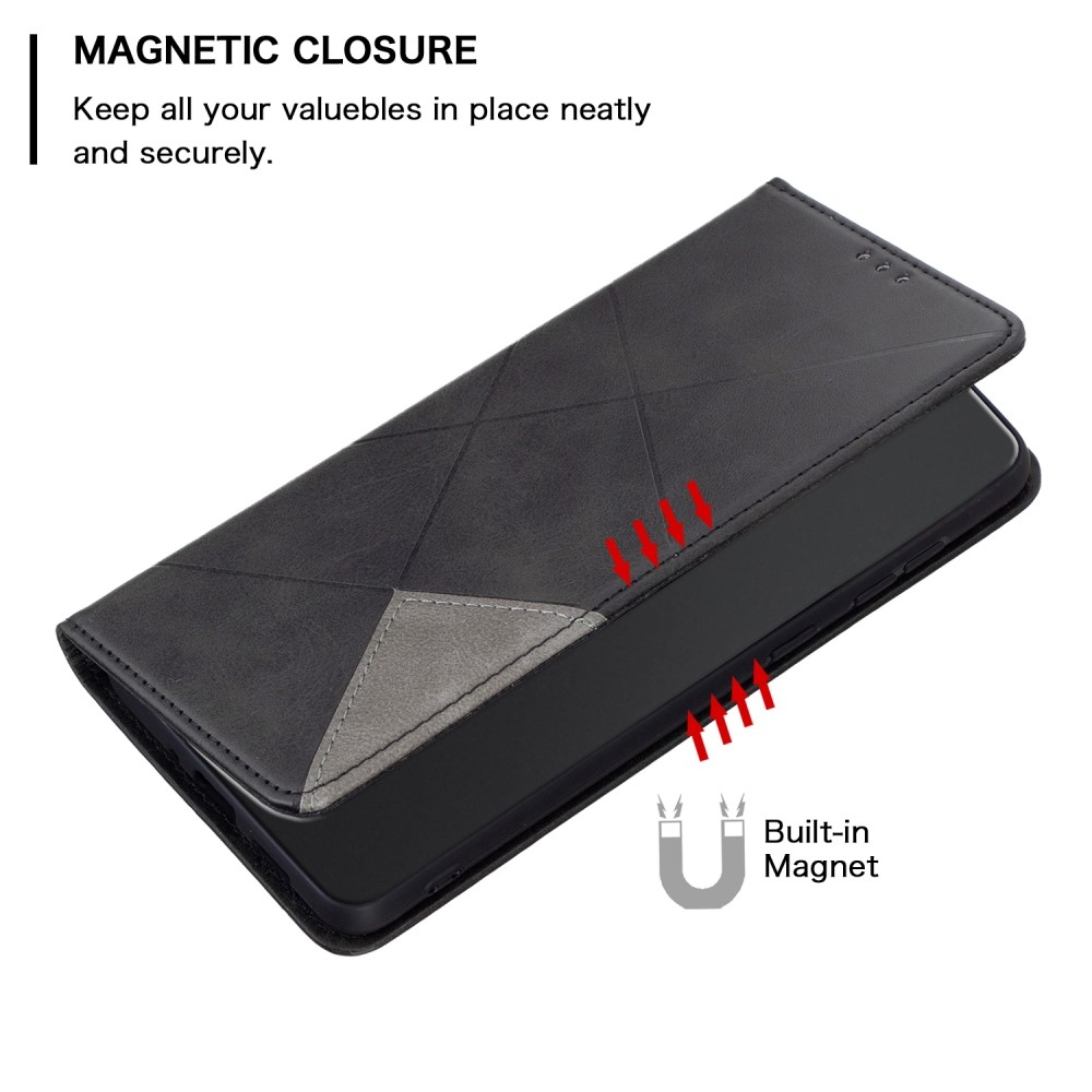Triangle knížkové pouzdro na Xiaomi Redmi Note 13 Pro 4G/Poco M6 Pro - černé
