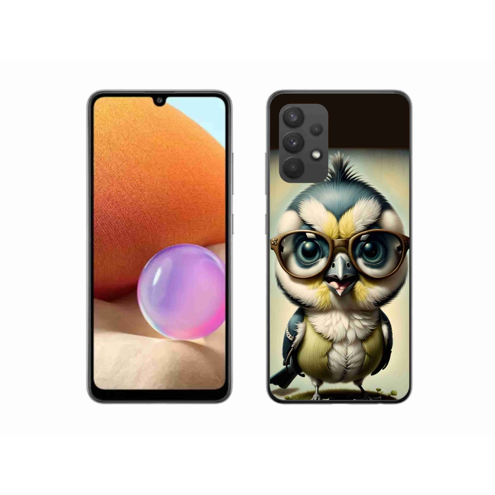 Gelový kryt mmCase na Samsung Galaxy A32 4G - mládě s brýlemi