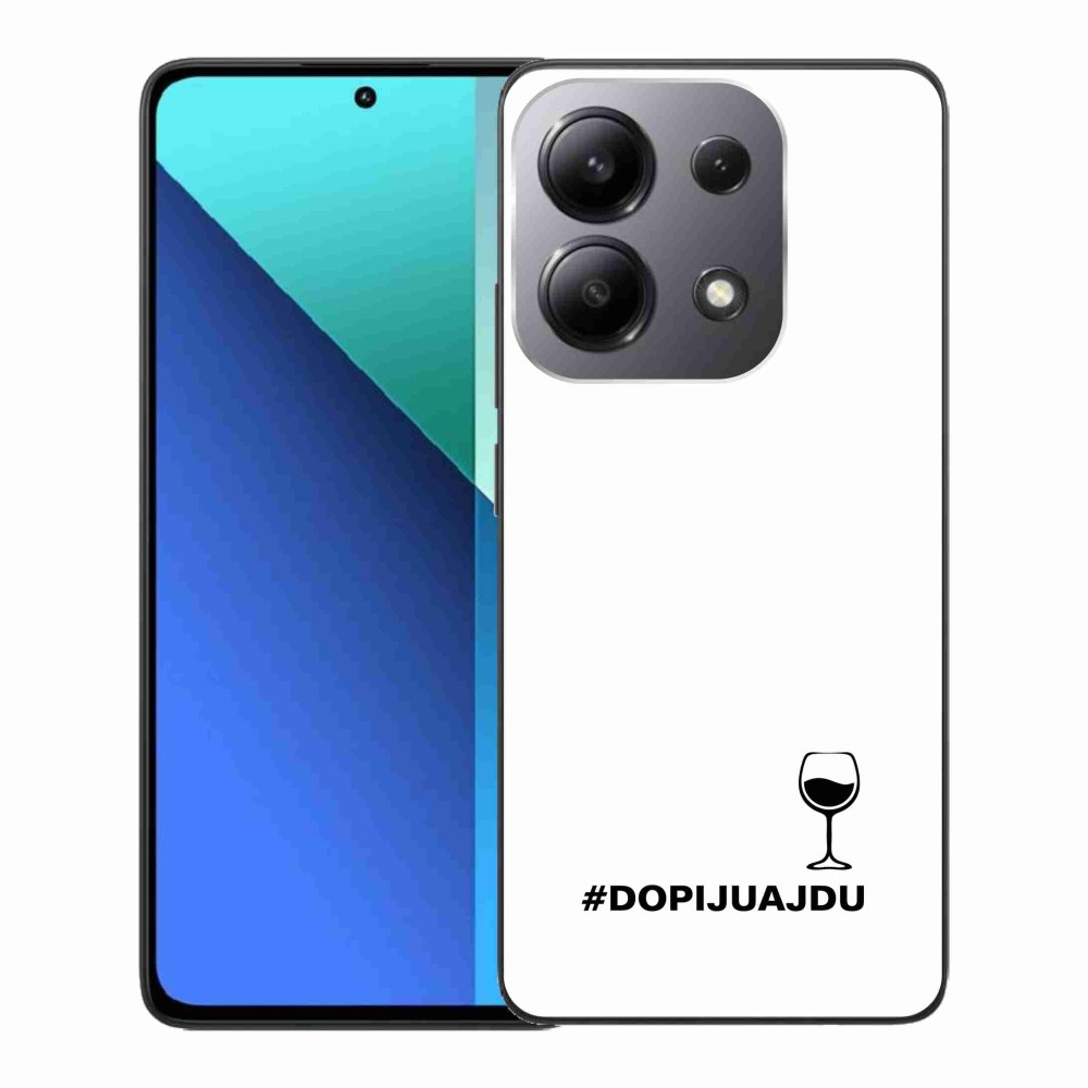 Gelový kryt mmCase na Xiaomi Redmi Note 13 - vinný motiv bílé pozadí