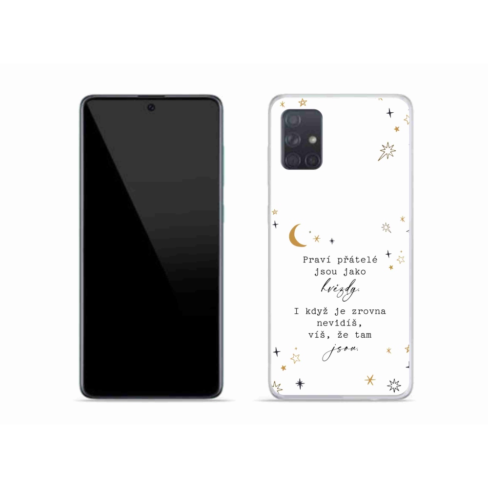 Gelový kryt mmCase na Samsung Galaxy A51 - citát 6 bílé pozadí