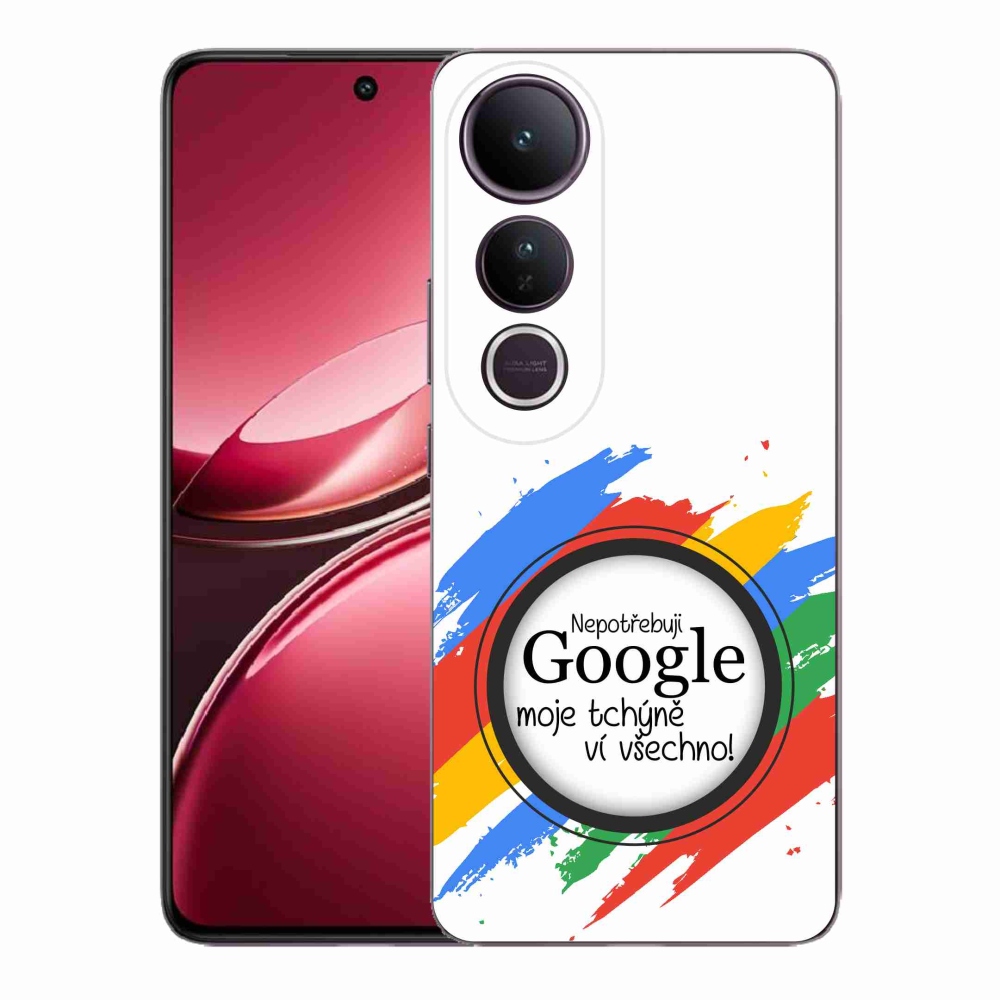 Gelový kryt mmCase na Vivo V50 Lite 4G/5G - tchýně ví všechno bílé pozadí