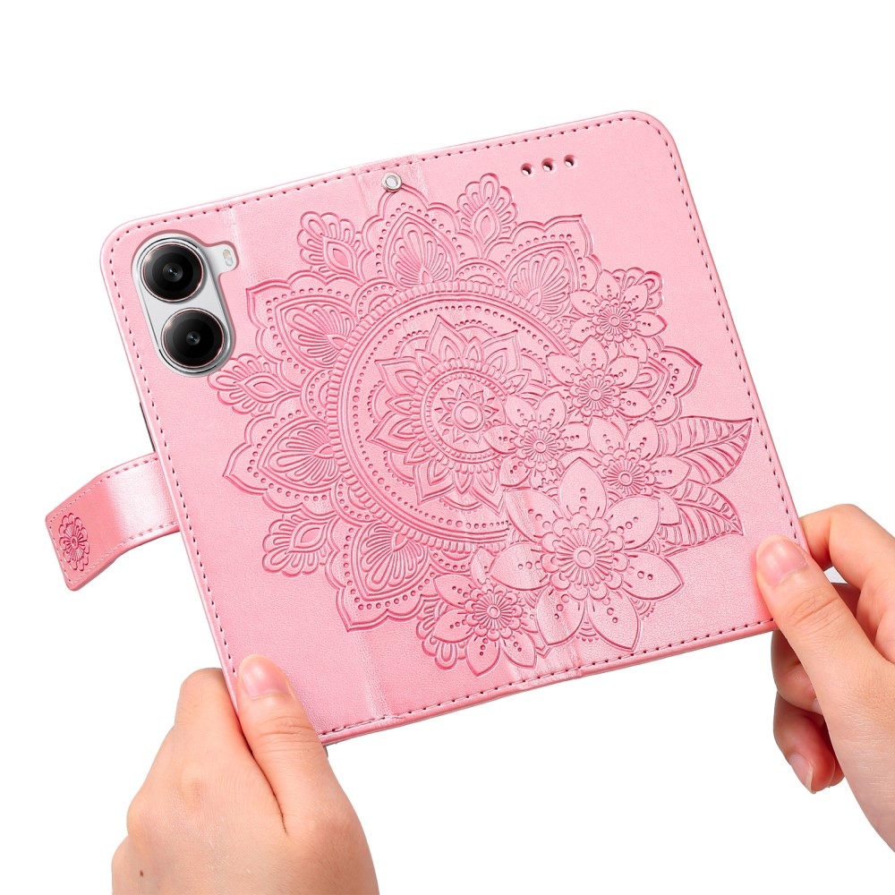 Mandala knížkové pouzdro na Xiaomi Poco X7 Pro 5G - růžové
