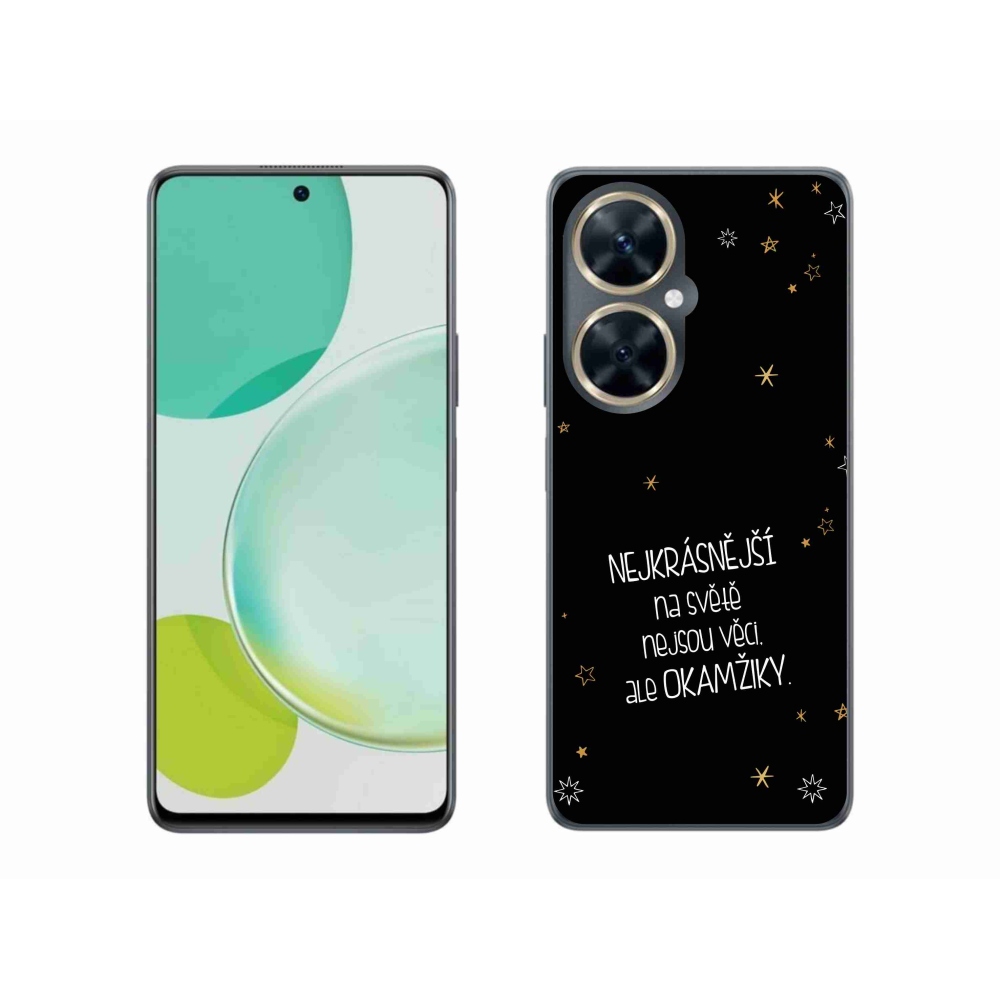 Gelový kryt mmCase na Huawei Nova 11i - citát 4 černé pozadí