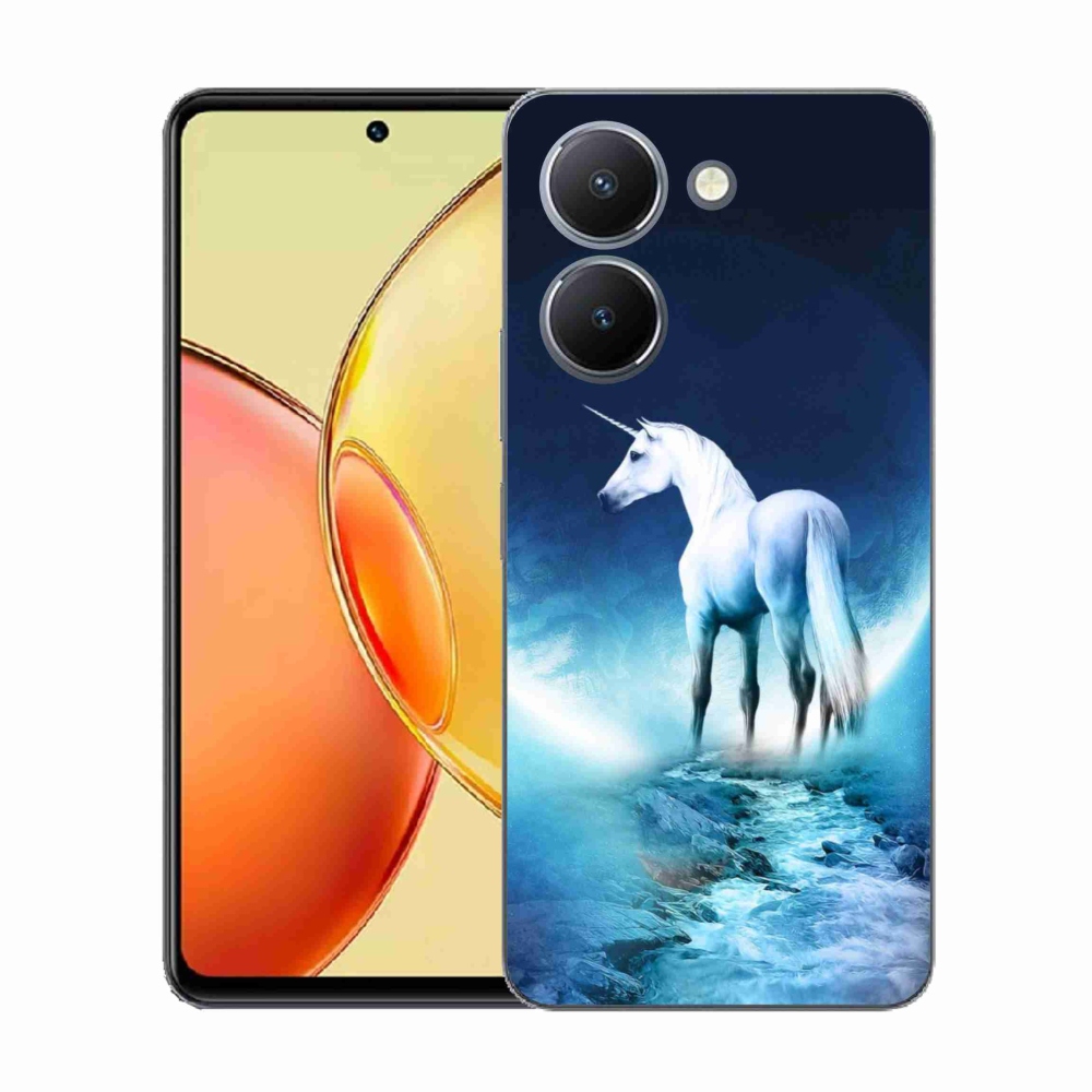 Gelový kryt mmCase na Vivo Y36 - bílý jednorožec