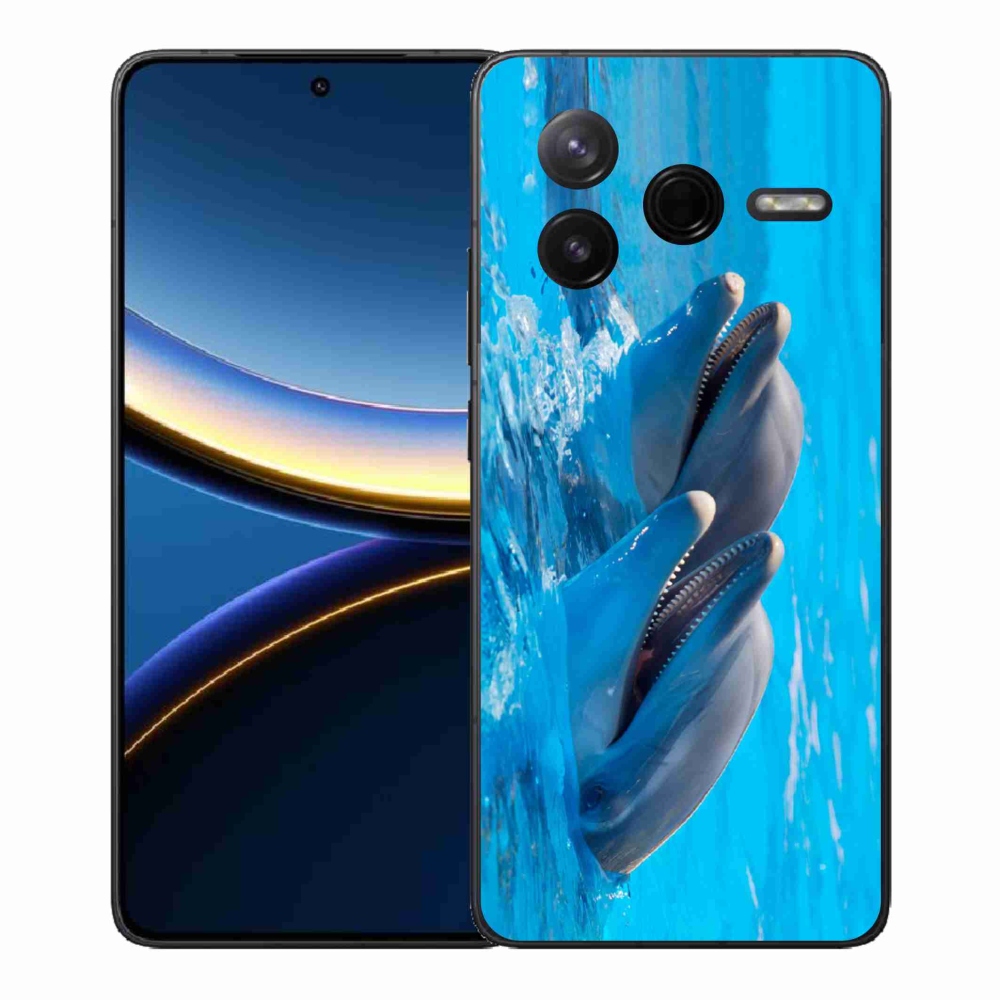 Gelový kryt mmCase na Xiaomi Poco F7 Pro - delfíni