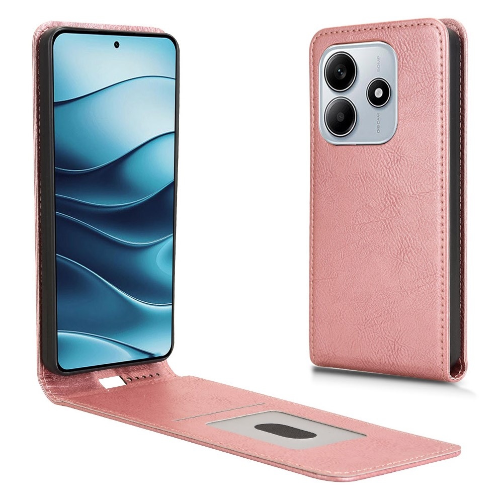 Vert flipové pouzdro na Xiaomi Redmi Note 14 5G - růžovozlaté
