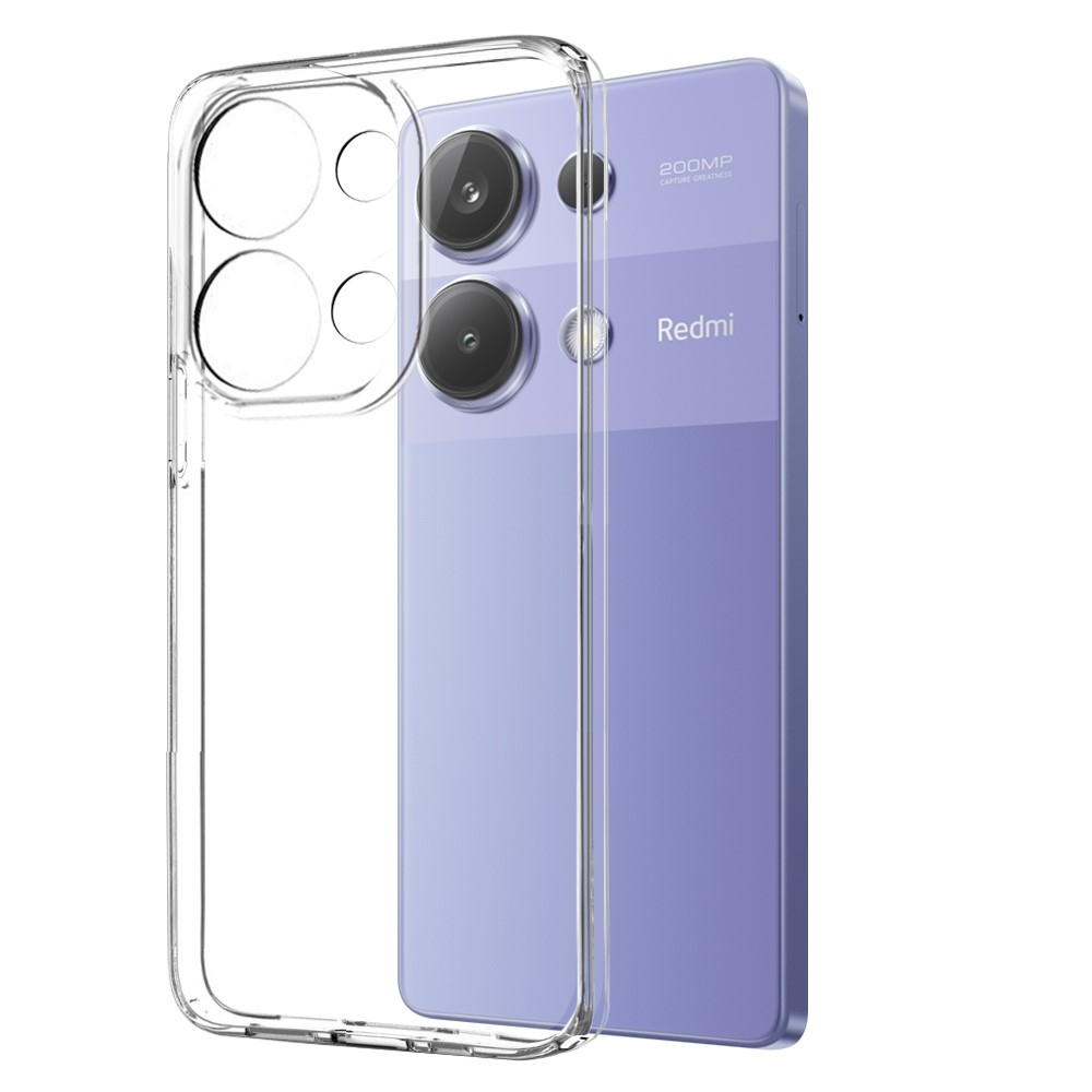 NORTHJO průhledný gelový obal + tvrzené sklo na Xiaomi Redmi Note 13 Pro/Poco M6 Pro - průhledný