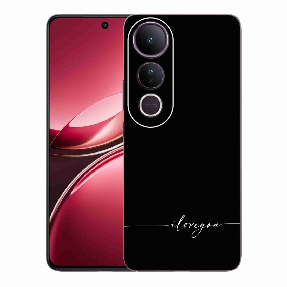 Gelový kryt mmCase na Vivo V50 Lite 4G/5G - I love you černé pozadí