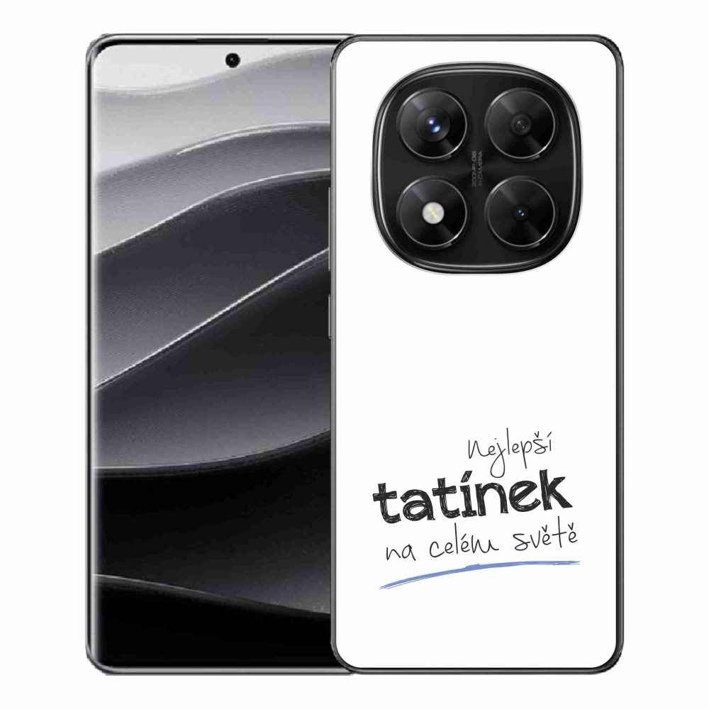 Gelový kryt mmCase na Xiaomi Redmi Note 14 Pro 5G/Poco X7 5G - nejlepší tatínek 4 bílé pozadí